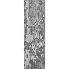 Premium Machine Washable Mayfield AMF957 Gray 2'3" x 7'6" Runner Rug