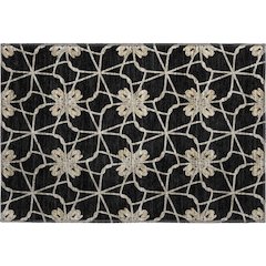 Premium Machine Washable Mayfield AMF958 Black 1'8" x 2'6" Rug