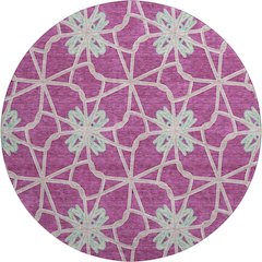 Premium Machine Washable Mayfield AMF958 Blush 8' x 8' Round Rug