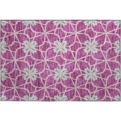 Premium Machine Washable Mayfield AMF958 Blush 1'8" x 2'6" Rug