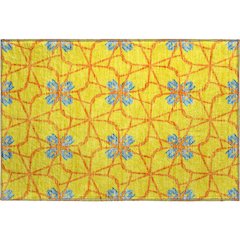 Premium Machine Washable Mayfield AMF958 Yellow 1'8" x 2'6" Rug