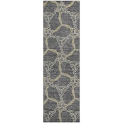 Premium Machine Washable Mayfield AMF959 Charcoal 2'3" x 7'6" Runner Rug