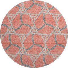 Premium Machine Washable Mayfield AMF959 Coral 8' x 8' Round Rug