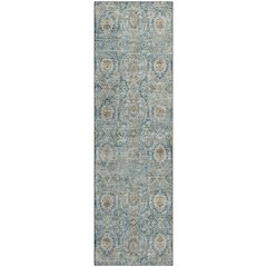 Premium Machine Washable Mayfield  Peacock 2'3" x 7'6" Runner Rug