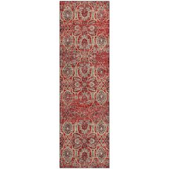 Premium Machine Washable Mayfield  Red 2'3" x 7'6" Runner Rug