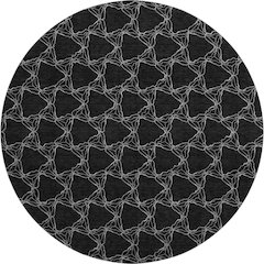 Premium Machine Washable Mayfield AMF960 Black 8' x 8' Round Rug