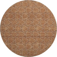 Premium Machine Washable Mayfield AMF960 Paprika 8' x 8' Round Rug