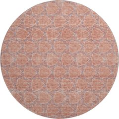 Premium Machine Washable Mayfield AMF960 Salmon 8' x 8' Round Rug