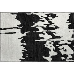 Premium Machine Washable Mayfield AMF961 Black 1'8" x 2'6" Rug
