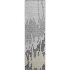 Premium Machine Washable Mayfield AMF961 Gray 2'3" x 7'6" Runner Rug
