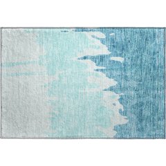 Premium Machine Washable Mayfield AMF961 Teal 1'8" x 2'6" Rug