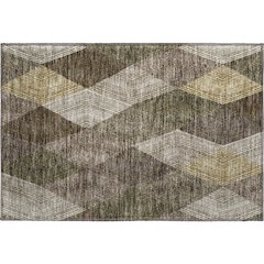 Premium Machine Washable Mayfield AMF962 Brown 1'8" x 2'6" Rug