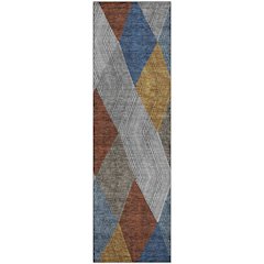 Premium Machine Washable Mayfield AMF962 Gray 2'3" x 7'6" Runner Rug