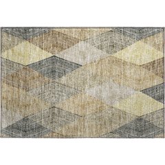 Premium Machine Washable Mayfield AMF962 Mocha 1'8" x 2'6" Rug