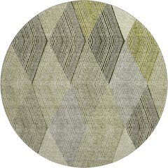 Premium Machine Washable Mayfield AMF962 Olive 8' x 8' Round Rug