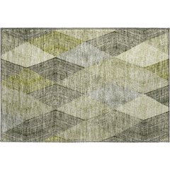 Premium Machine Washable Mayfield AMF962 Olive 1'8" x 2'6" Rug