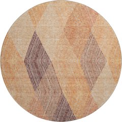 Premium Machine Washable Mayfield AMF962 Orange 8' x 8' Round Rug