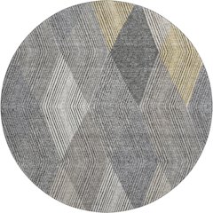 Premium Machine Washable Mayfield AMF962 Pewter 8' x 8' Round Rug
