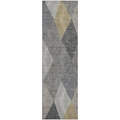 Premium Machine Washable Mayfield AMF962 Pewter 2'3" x 7'6" Runner Rug