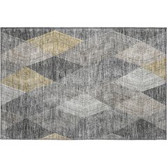 Premium Machine Washable Mayfield AMF962 Pewter 1'8" x 2'6" Rug