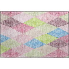 Premium Machine Washable Mayfield AMF962 Pink 1'8" x 2'6" Rug