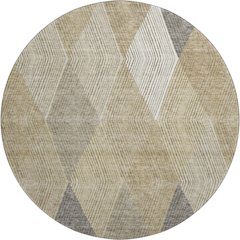 Premium Machine Washable Mayfield AMF962 Wheat 8' x 8' Round Rug