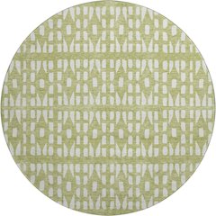 Premium Machine Washable Mayfield AMF963 Aloe 8' x 8' Round Rug