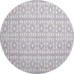 Premium Machine Washable Mayfield AMF963 Lavender 8' x 8' Round Rug