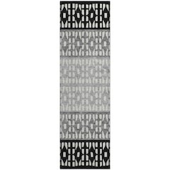 Premium Machine Washable Mayfield AMF964 Black 2'3" x 7'6" Runner Rug