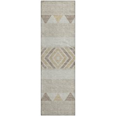 Premium Machine Washable Mayfield AMF965 Beige 2'3" x 7'6" Runner Rug