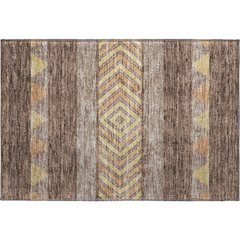 Premium Machine Washable Mayfield AMF965 Brown 1'8" x 2'6" Rug