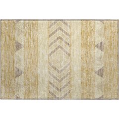 Premium Machine Washable Mayfield AMF965 Gold 1'8" x 2'6" Rug