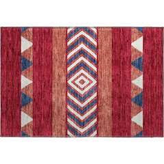 Premium Machine Washable Mayfield AMF965 Red 1'8" x 2'6" Rug