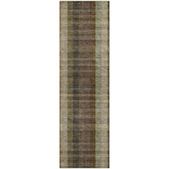 Premium Machine Washable Mayfield AMF966 Brown 2'3" x 7'6" Runner Rug