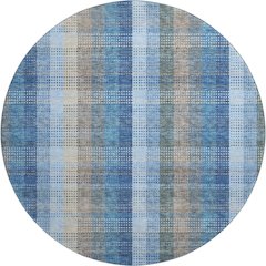 Premium Machine Washable Mayfield AMF966 Denim 8' x 8' Round Rug