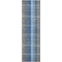 Premium Machine Washable Mayfield AMF966 Denim 2'3" x 7'6" Runner Rug