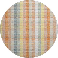 Premium Machine Washable Mayfield AMF966 Peach 8' x 8' Round Rug