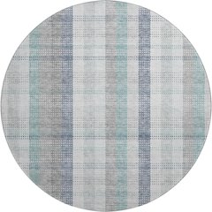 Premium Machine Washable Mayfield AMF966 Silver 8' x 8' Round Rug