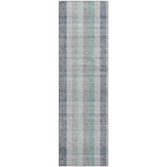 Premium Machine Washable Mayfield AMF966 Silver 2'3" x 7'6" Runner Rug