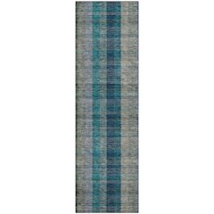 Premium Machine Washable Mayfield AMF966 Teal 2'3" x 7'6" Runner Rug