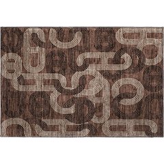 Premium Machine Washable Mayfield AMF967 Chocolate 1'8" x 2'6" Rug