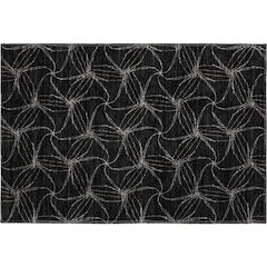 Premium Machine Washable Mayfield AMF968 Black 1'8" x 2'6" Rug