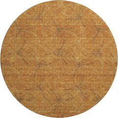 Premium Machine Washable Mayfield AMF968 Copper 8' x 8' Round Rug