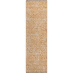 Premium Machine Washable Mayfield AMF968 Peach 2'3" x 7'6" Runner Rug