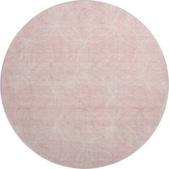 Premium Machine Washable Mayfield AMF968 Pink 8' x 8' Round Rug