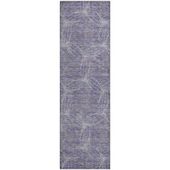 Premium Machine Washable Mayfield AMF968 Purple 2'3" x 7'6" Runner Rug