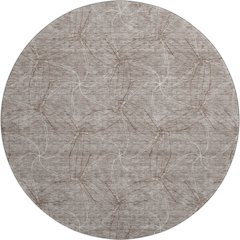Premium Machine Washable Mayfield AMF968 Taupe 8' x 8' Round Rug