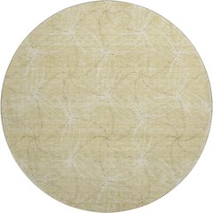 Premium Machine Washable Mayfield AMF968 Wheat 8' x 8' Round Rug