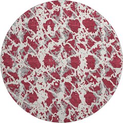 Premium Machine Washable Mayfield AMF969 Burgundy 8' x 8' Round Rug
