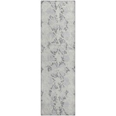 Premium Machine Washable Mayfield AMF969 Silver 2'3" x 7'6" Runner Rug